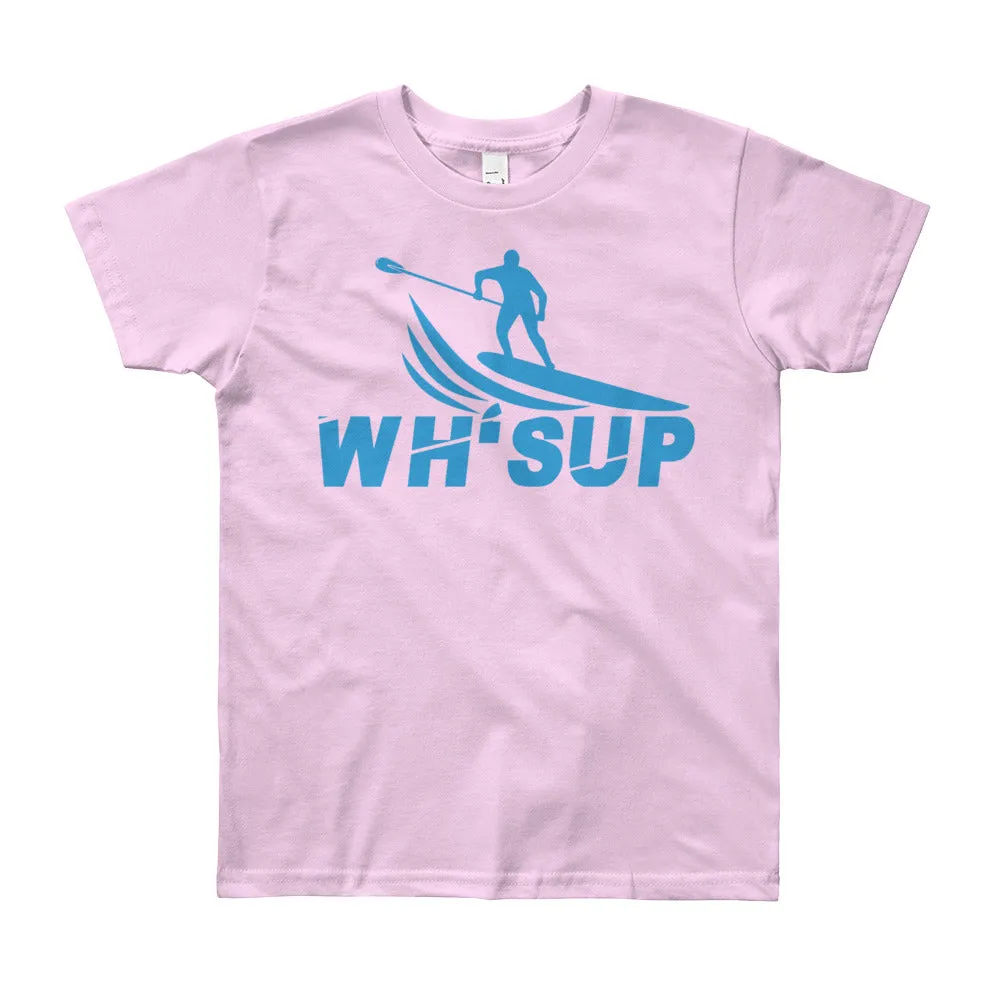 Watchill'n® 'WH-SUP Paddle Boarding' - Youth Short Sleeve T-Shirt (Blue)