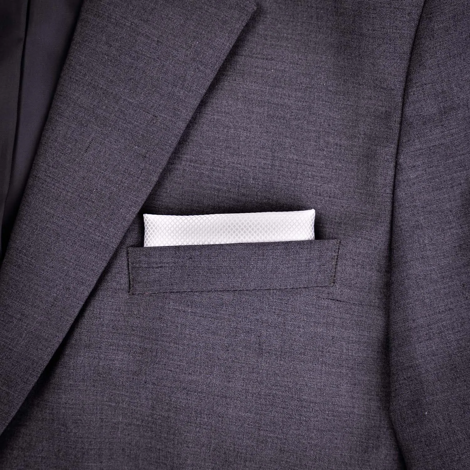 White Silk Pocket Square