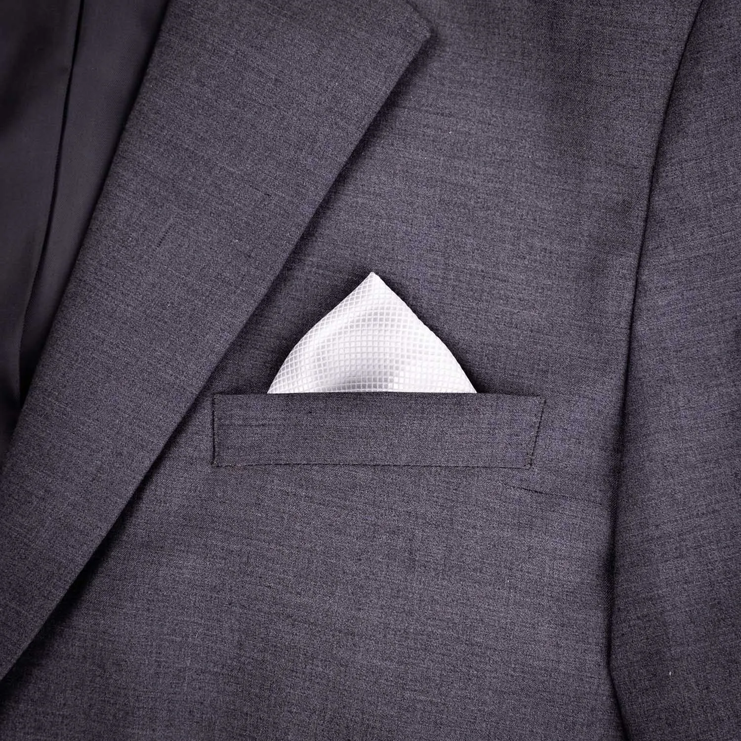 White Silk Pocket Square