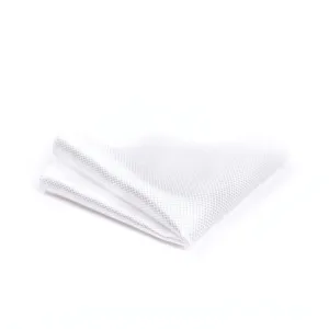 White Silk Pocket Square