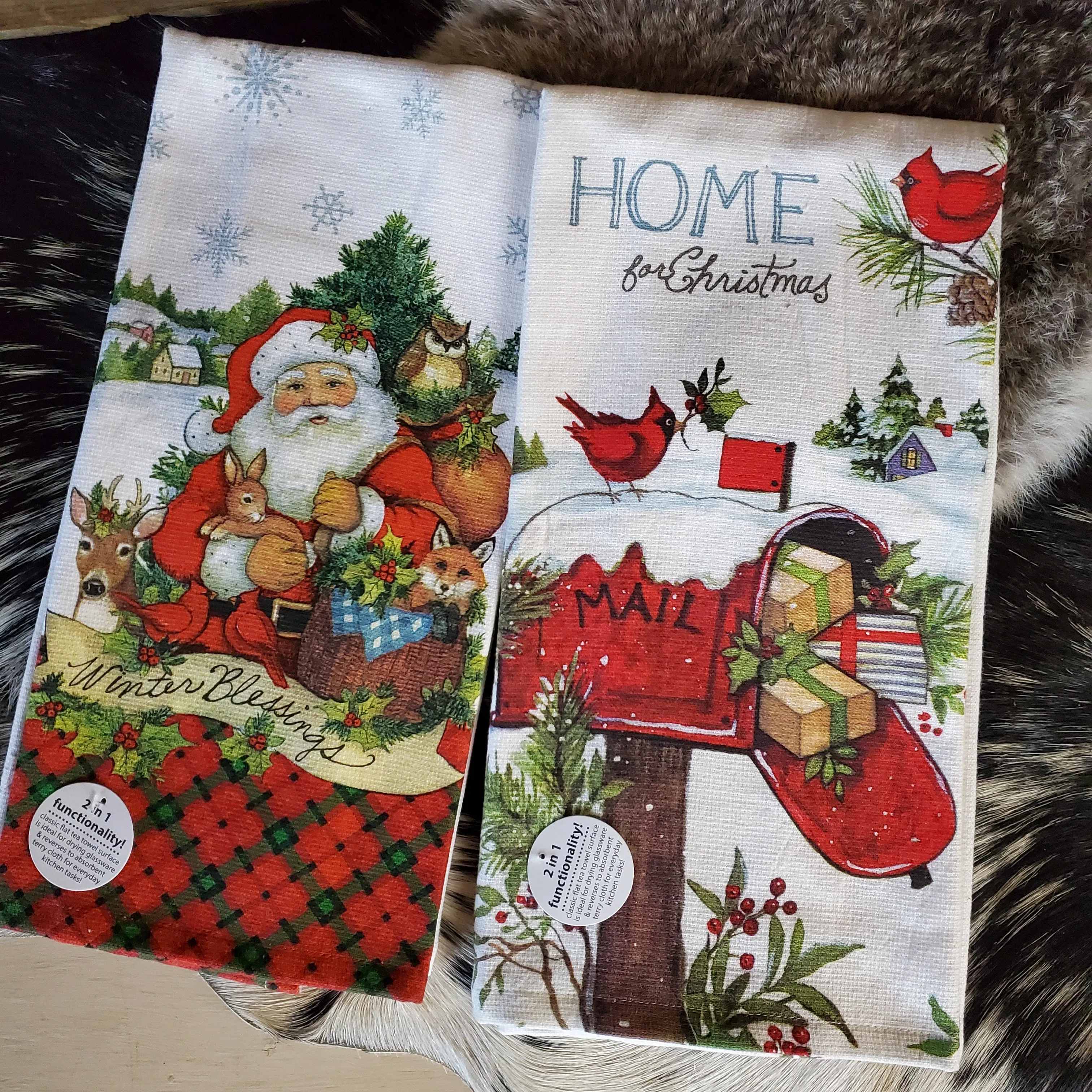 Winter in the Woods Christmas Towels