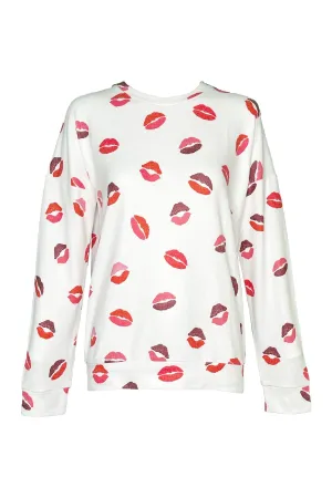With A Kiss Long Sleeve Top in Ivory