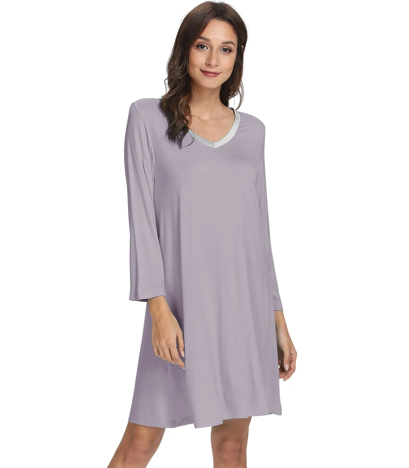 WiWi Soft Long Sleeve Nightshirts for women