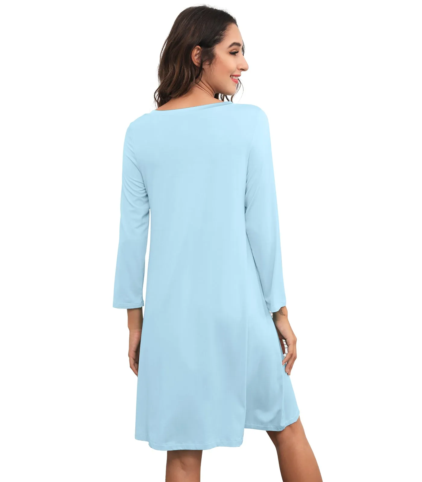 WiWi Soft Long Sleeve Nightshirts for women