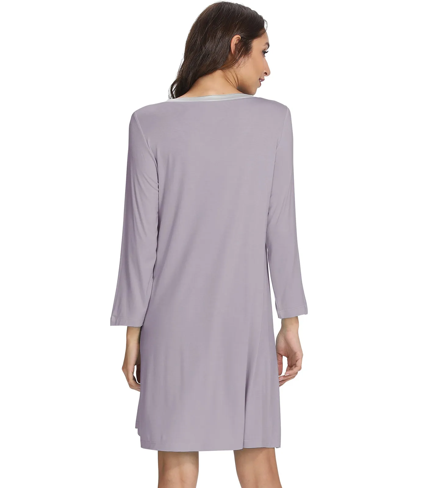 WiWi Soft Long Sleeve Nightshirts for women