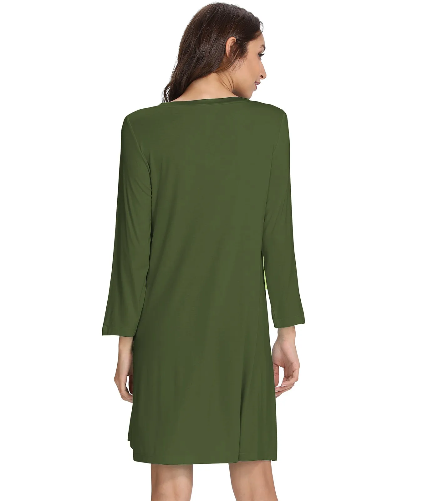 WiWi Soft Long Sleeve Nightshirts for women
