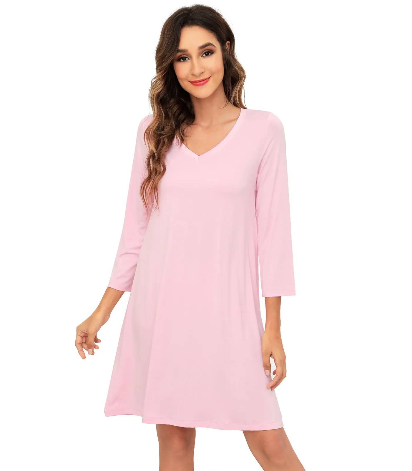 WiWi Soft Long Sleeve Nightshirts for women