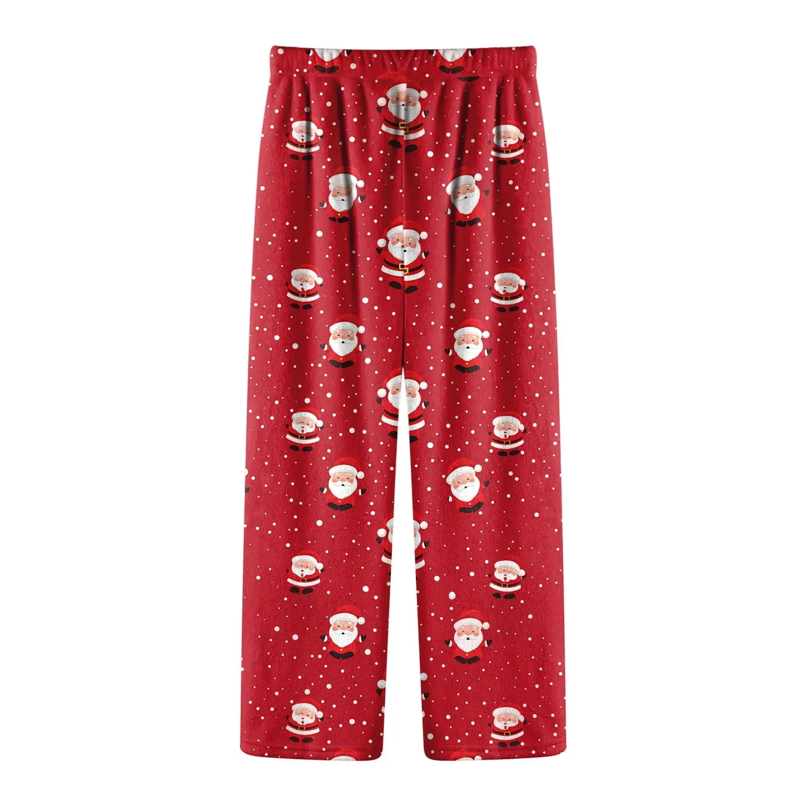Women Fashion Pants Christmas Pajamas Flannel Comfortable Pants Stright Long Wide leg pants