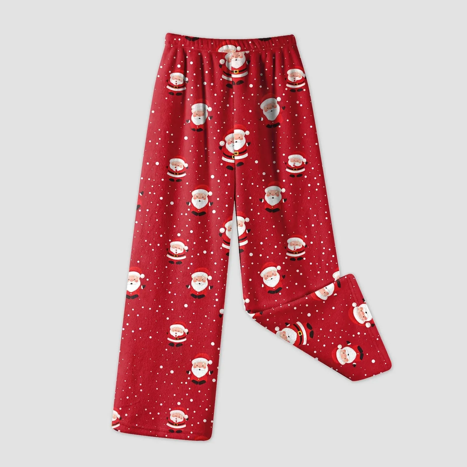 Women Fashion Pants Christmas Pajamas Flannel Comfortable Pants Stright Long Wide leg pants