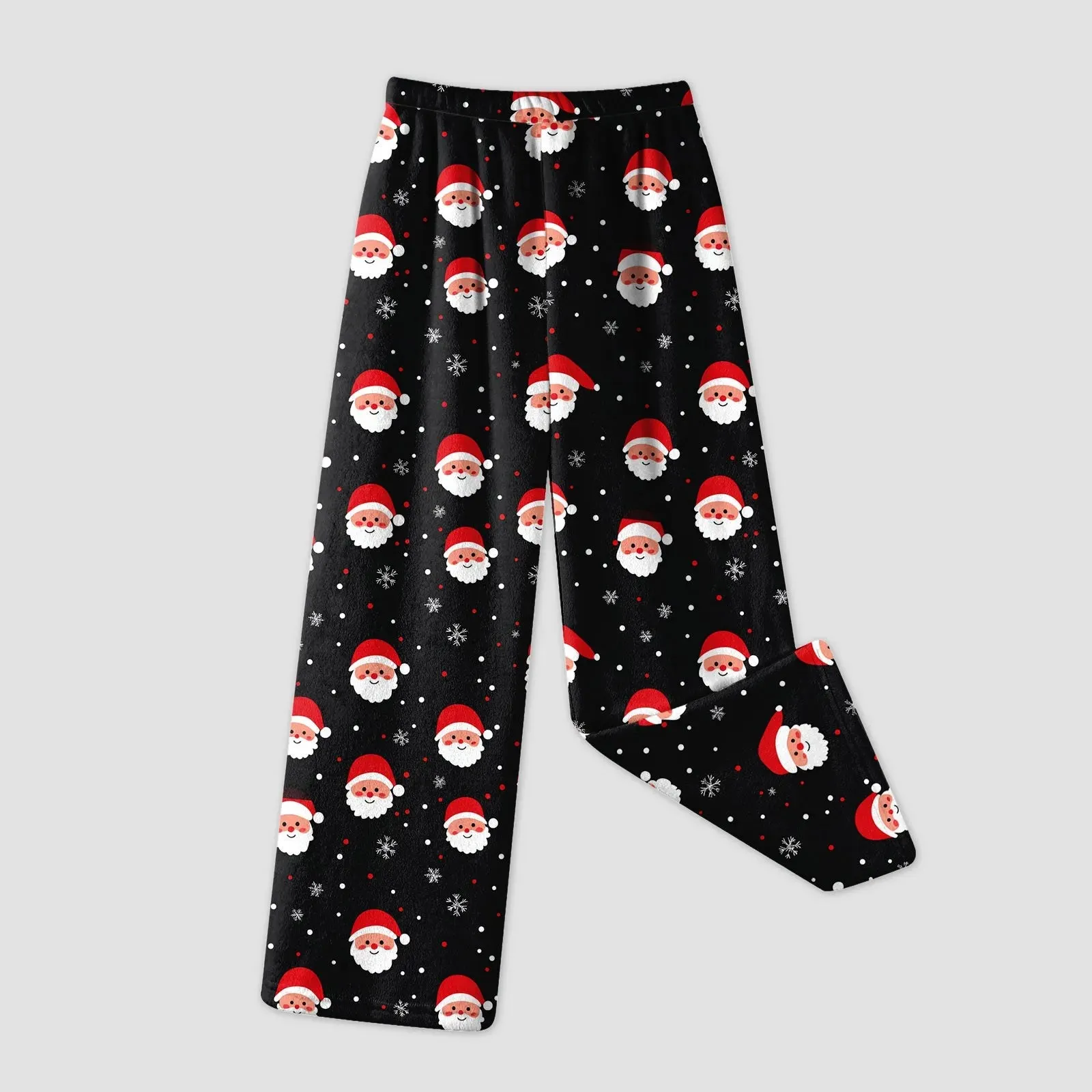 Women Fashion Pants Christmas Pajamas Flannel Comfortable Pants Stright Long Wide leg pants
