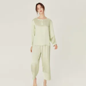 Women Loose Silk Sleepwear 100% Silk Pajama Set