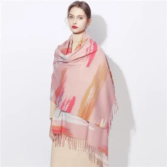 Women Scarf Warm Shawl  Wool Stoles Head Neck Long Winter Scarf Women for Ladies