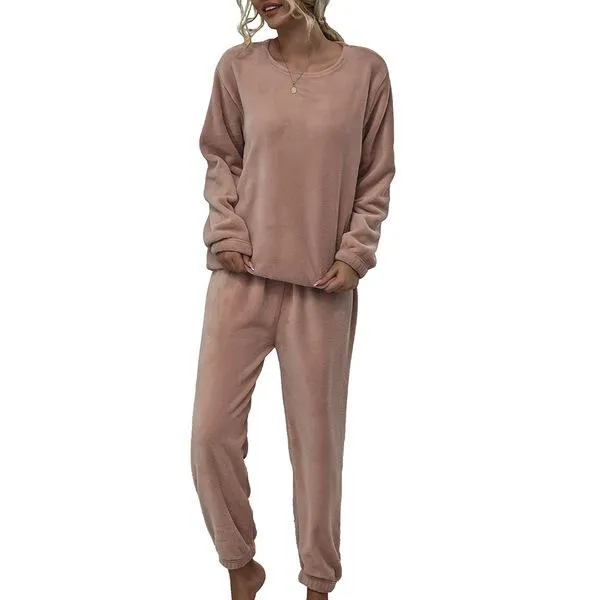 Women Winter Flannel Sleepwear Homewear Sets
