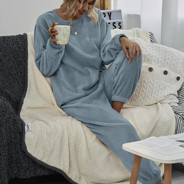 Women Winter Flannel Sleepwear Homewear Sets