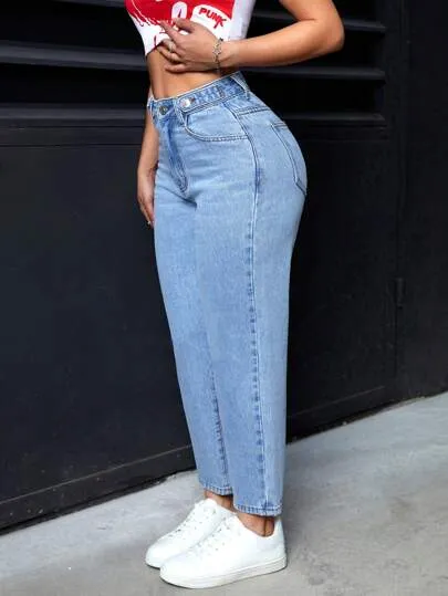 Women's Casual Cone-Shaped Denim Pants | Multi-Purpose & Pocket Design