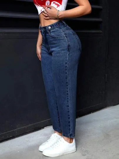 Women's Casual Cone-Shaped Denim Pants | Multi-Purpose & Pocket Design