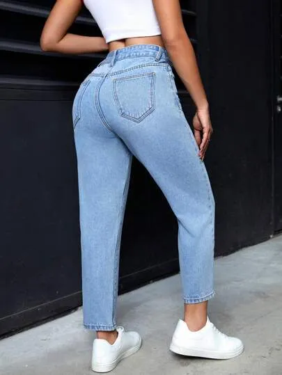 Women's Casual Cone-Shaped Denim Pants | Multi-Purpose & Pocket Design