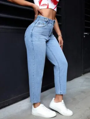 Women's Casual Cone-Shaped Denim Pants | Multi-Purpose & Pocket Design