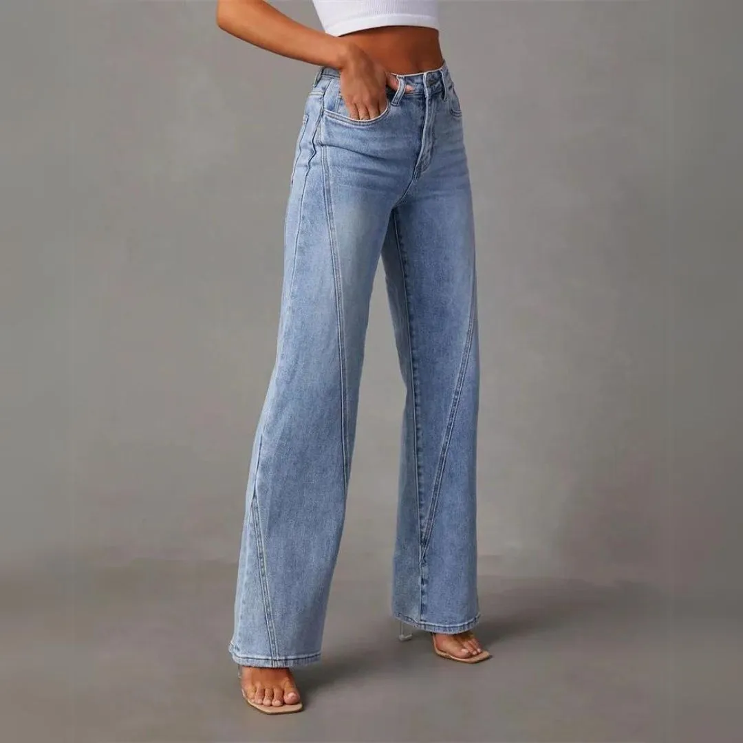 Women's Casual Fit High Waist Straight Leg Jeans | Classic