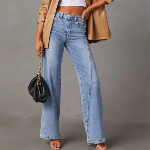 Women's Casual Fit High Waist Straight Leg Jeans | Classic