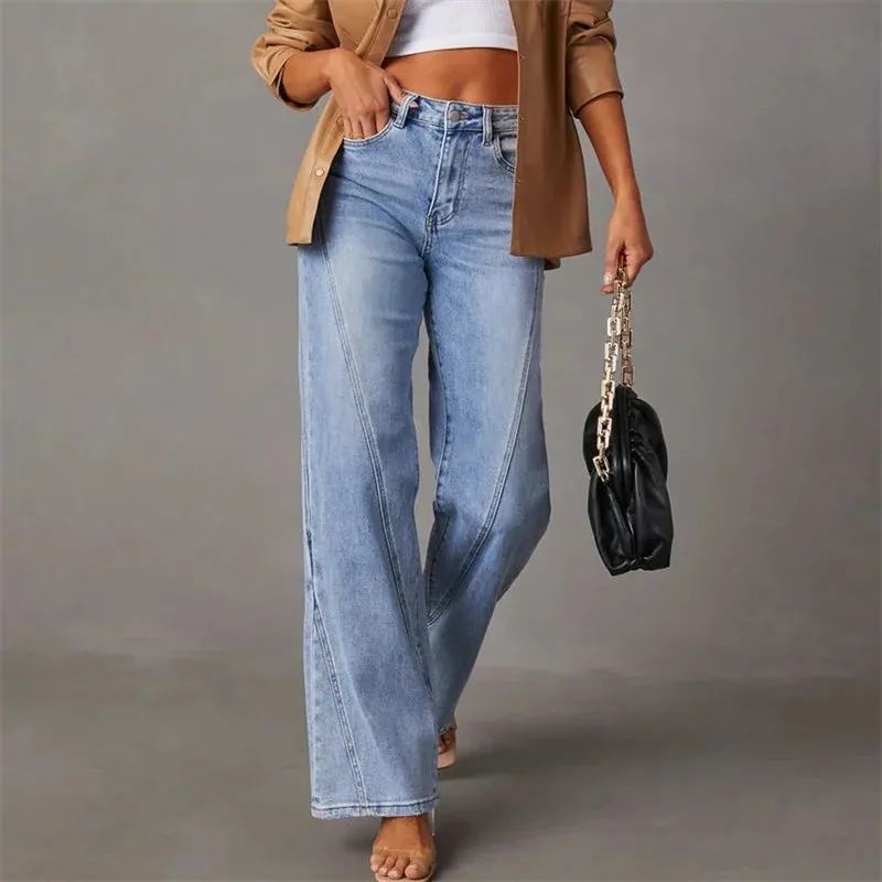 Women's Casual Fit High Waist Straight Leg Jeans | Classic