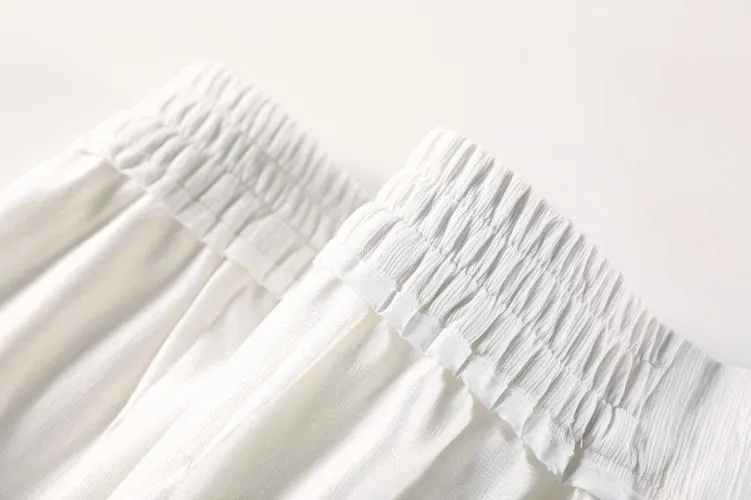 Women's Crinkled Gauze Straight Leg Pants for Effortless Style