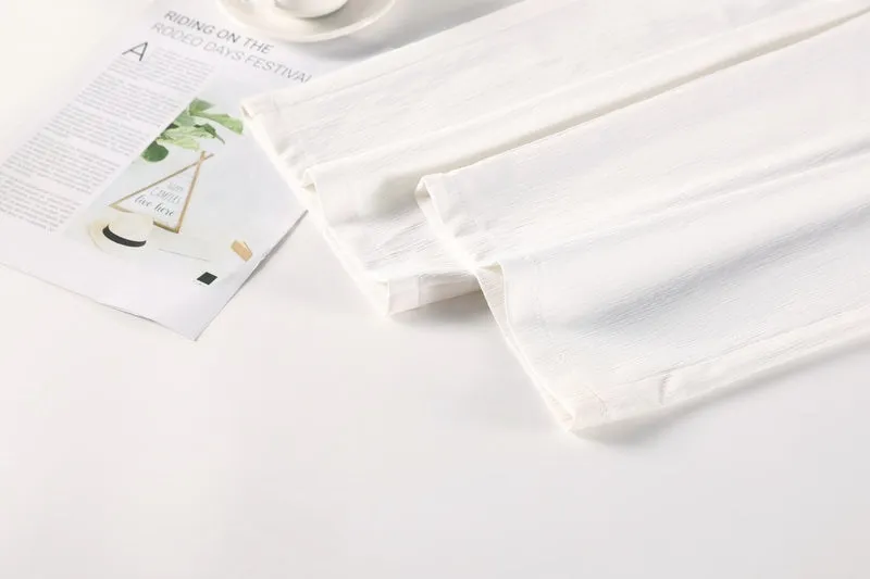 Women's Crinkled Gauze Straight Leg Pants for Effortless Style