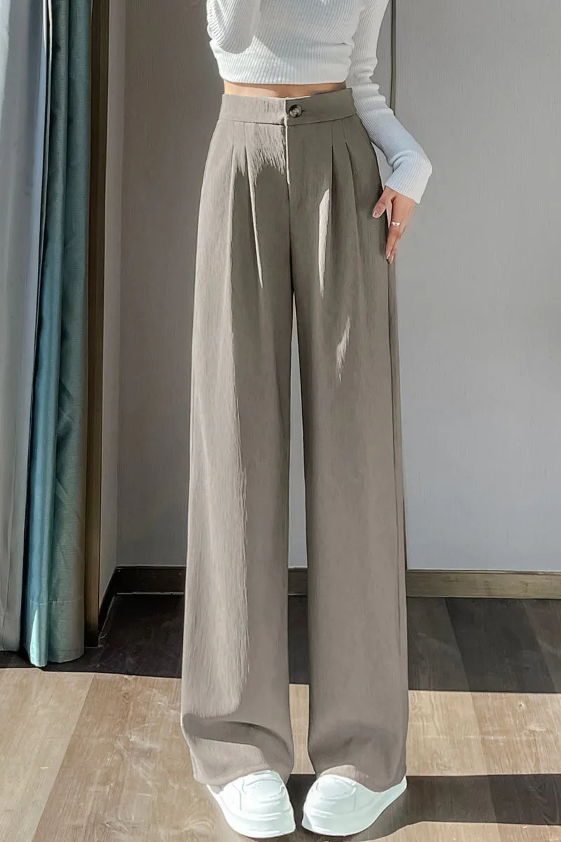 Women's Crinkled Gauze Straight Leg Pants for Effortless Style