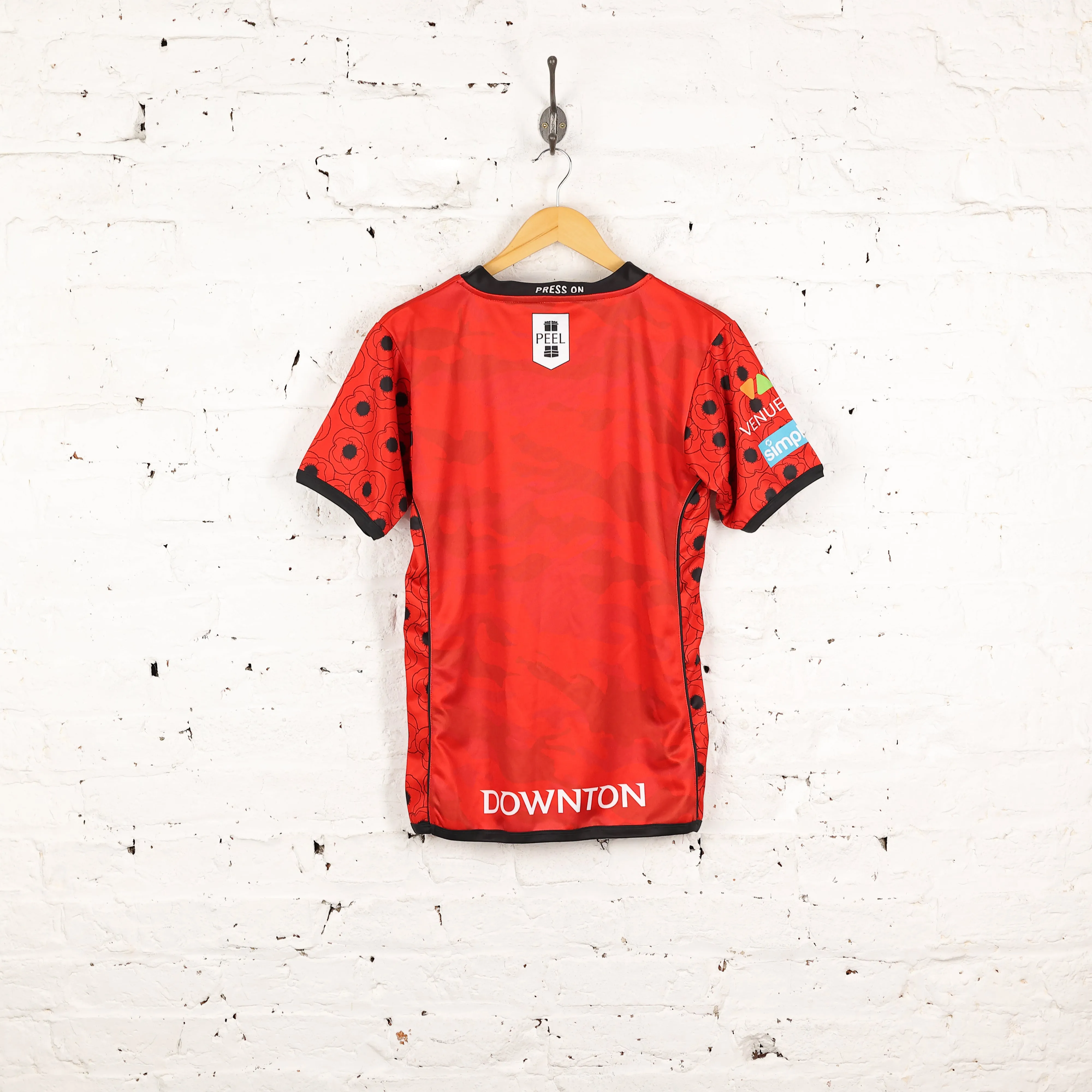 Women's Gloucester Rugby Poppies Shirt - Red - Womens M