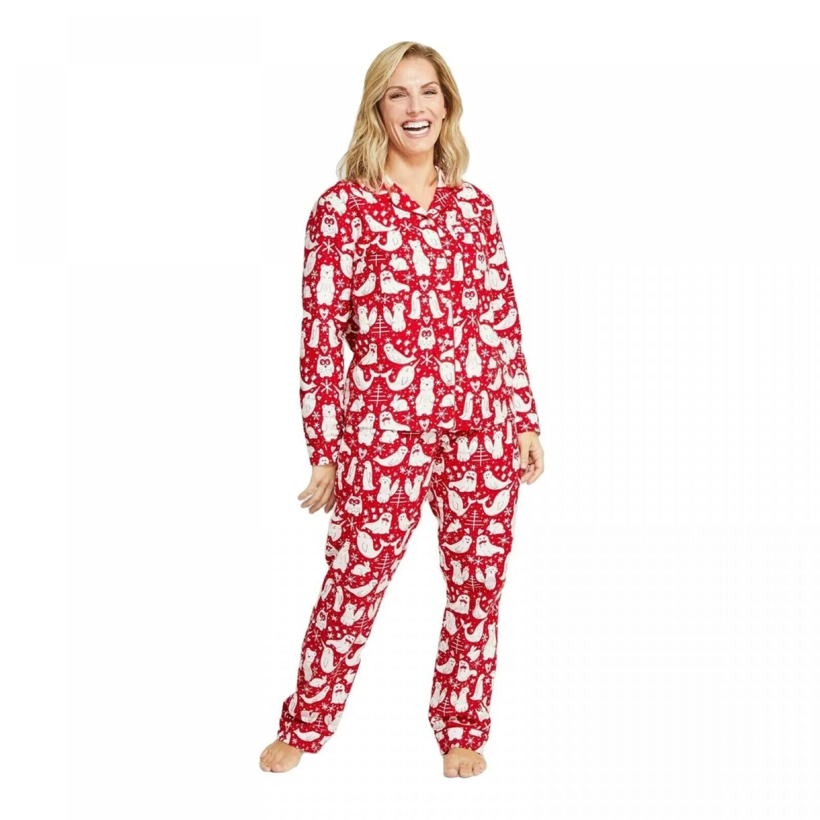 Wondershop Women's Holiday Nordic Animal Print Pajama Set