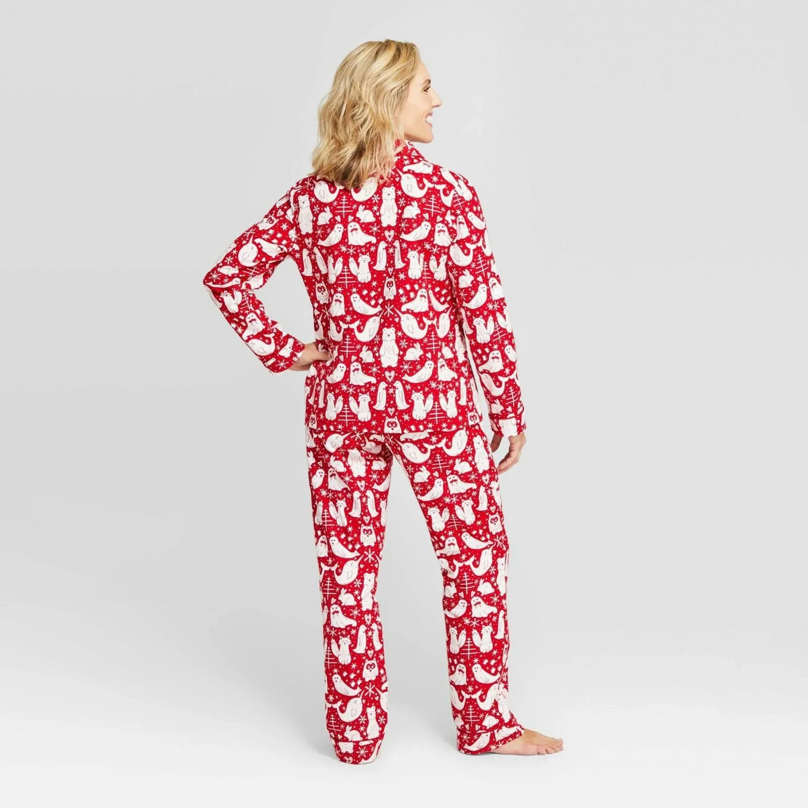 Wondershop Women's Holiday Nordic Animal Print Pajama Set