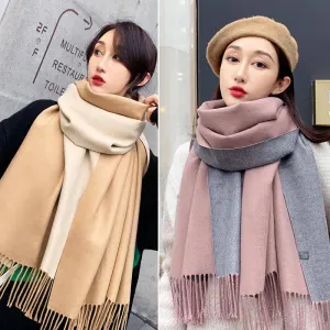 Wool Winter Scarf Women Scarves Solid Luxury Autumn Fashion Scarf Shawl for Ladies Wrap