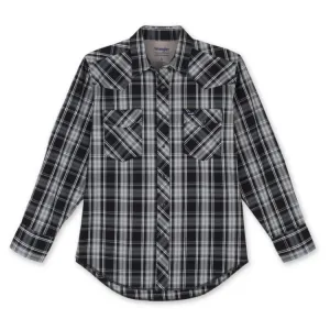 Wrangler Men's Western Workshirt - Black Plaid