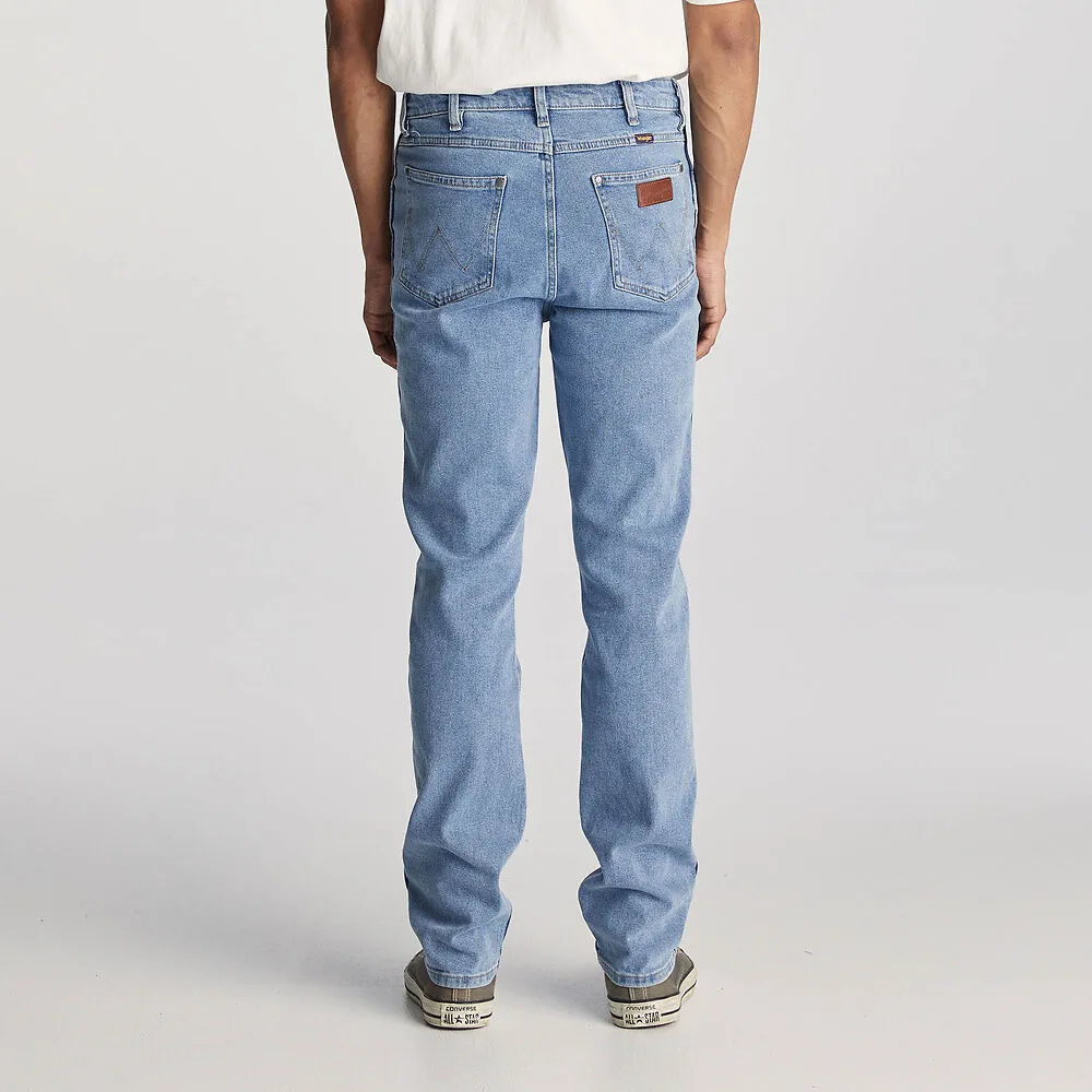 Wrangler Straight Leg Mens Jeans Faded Stone