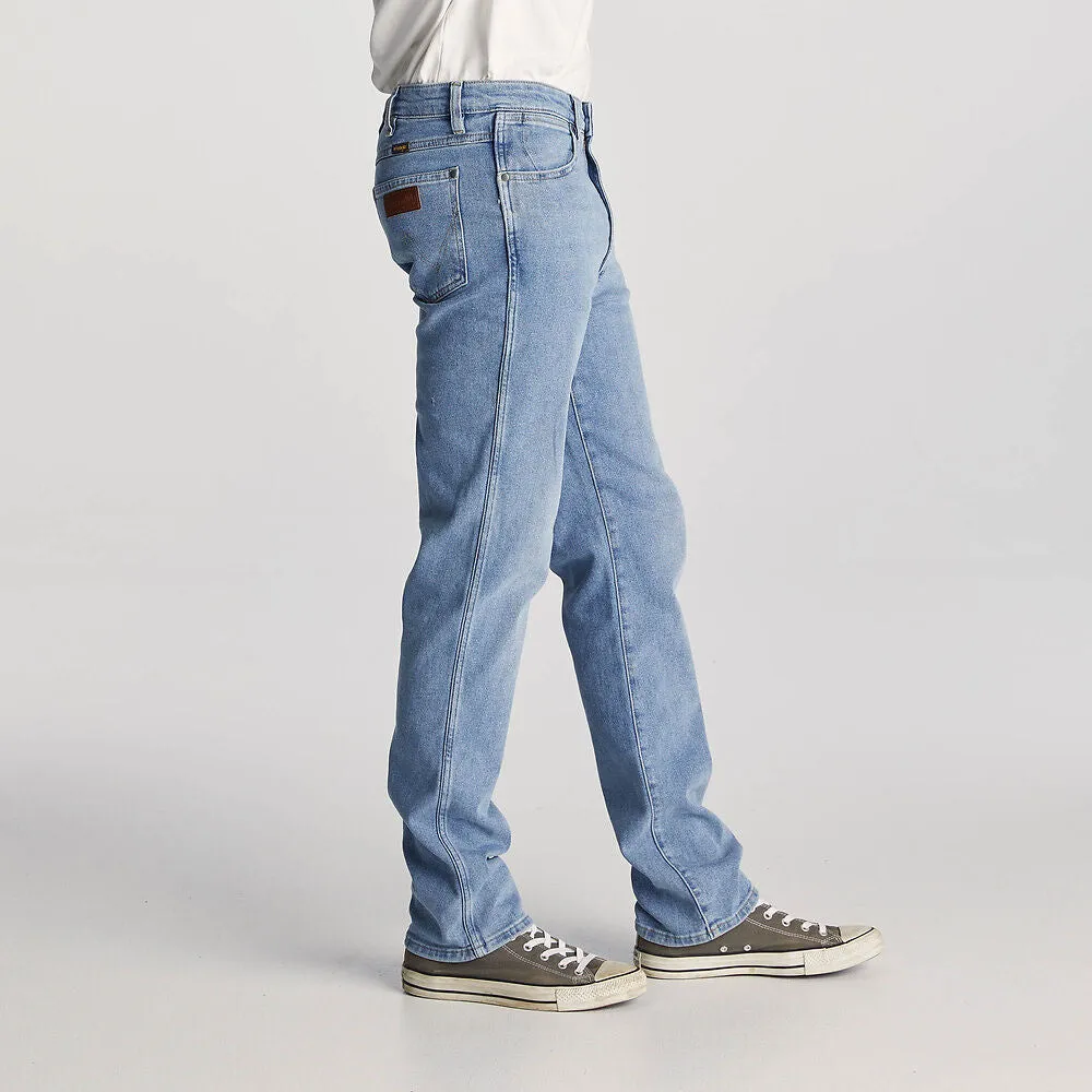 Wrangler Straight Leg Mens Jeans Faded Stone