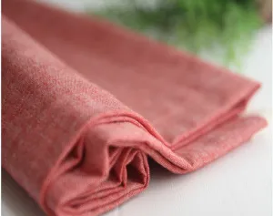 Yarn Dyed Cotton Fabric Vintage Red - Plaid, Stripe or Solid - By the Yard /28437