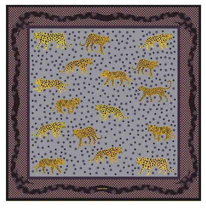 Yellow Leopards Scarf