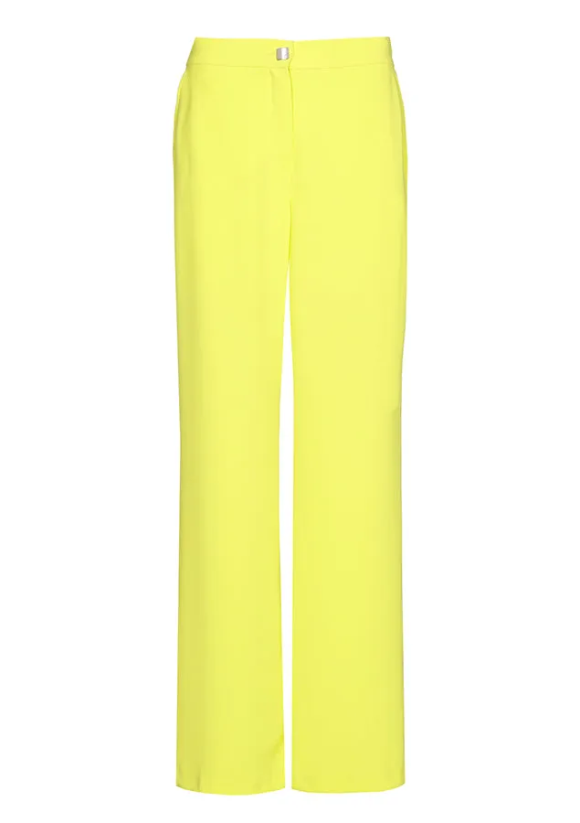 YELLOW STRAIGHT CITY TROUSERS