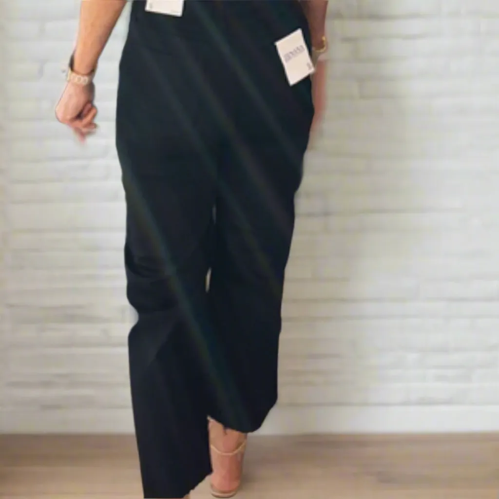 Zenana Acid Washed High Waist Frayed Hem Straight Wide Pants - 2 Colors