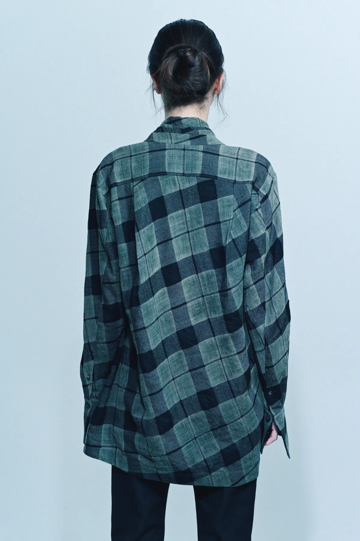 ZIGGY CHEN | PLAID SHORT ROBE SHIRT