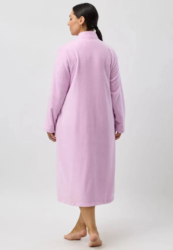 ZIP EMBROIDERED GOWN LILAC